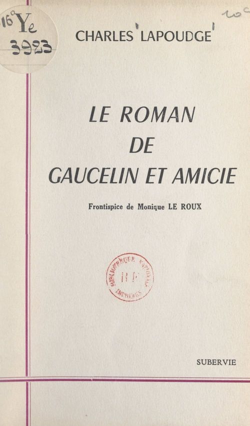 ebook cover of Le roman de Gaucelin et Amicie, by Charles Lapoudge
