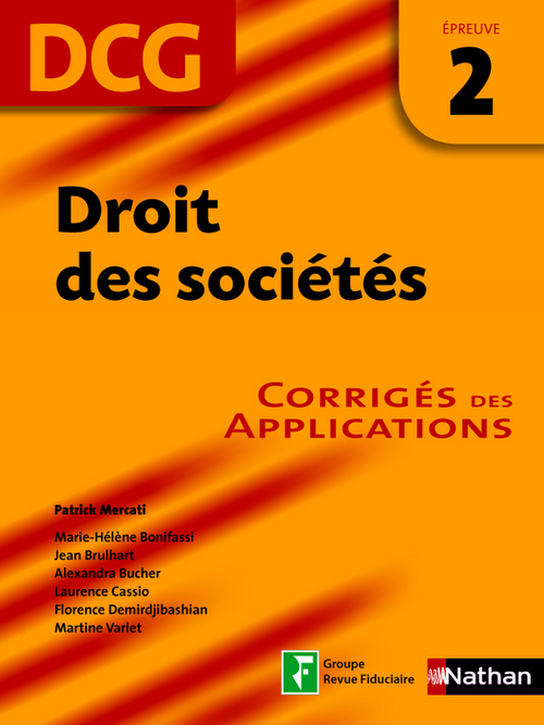 ebook cover of Droit des sociétés - épreuve 2 - DCG corrigés Format : ePub 2 DCG Livre, by Collectif