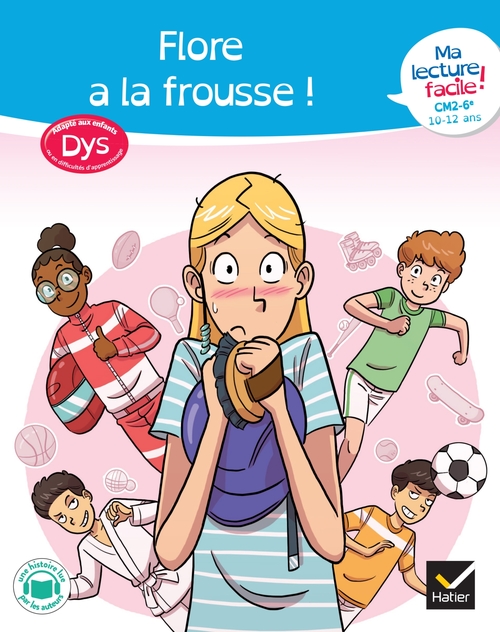 Couverture ebook de Ma lecture facile dys CM2-6e : Flore a la frousse !, de Marco Overzee, Evelyne Barge, Vincent Brascaglia