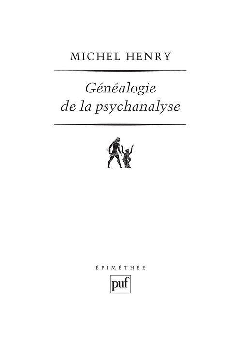 ebook cover of Généalogie de la psychanalyse : Le commencement perdu, by Michel Henry