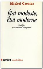 Couverture ebook de Etat modeste, Etat moderne, de Michel Crozier