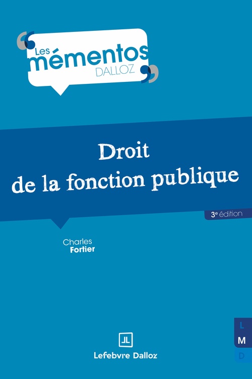 Couverture ebook de Droit de la fonction publique 3ed, de Charles Fortier