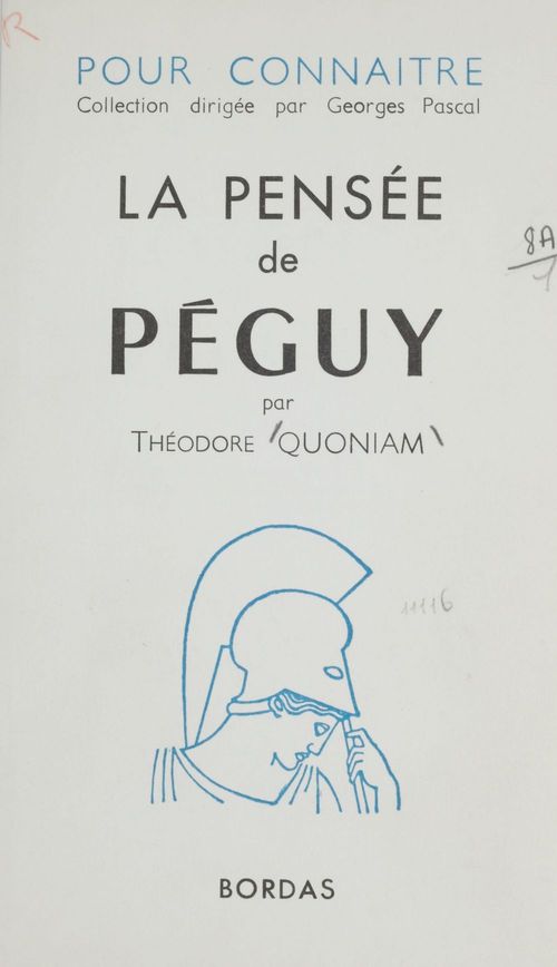 Couverture ebook de La pensée de Péguy, de Theodore Quoniam