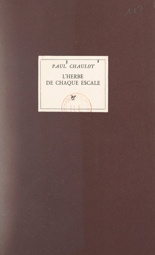 ebook cover of L'herbe de chaque escale, by Paul Chaulot