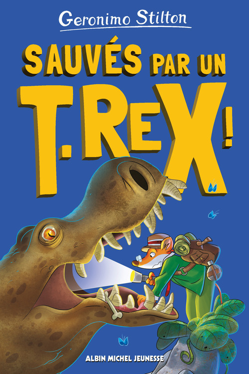 ebook cover of Sur l'île des derniers dinosaures - tome 7 - Sauvés par un T-Rex !, by Geronimo Stilton