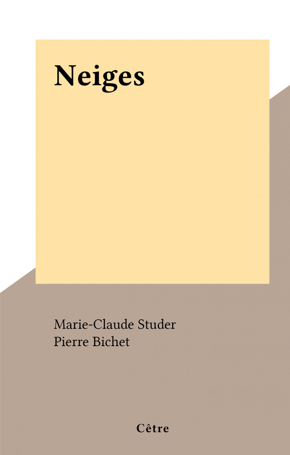 Couverture ebook de Neiges, de Marie-Claude Studer