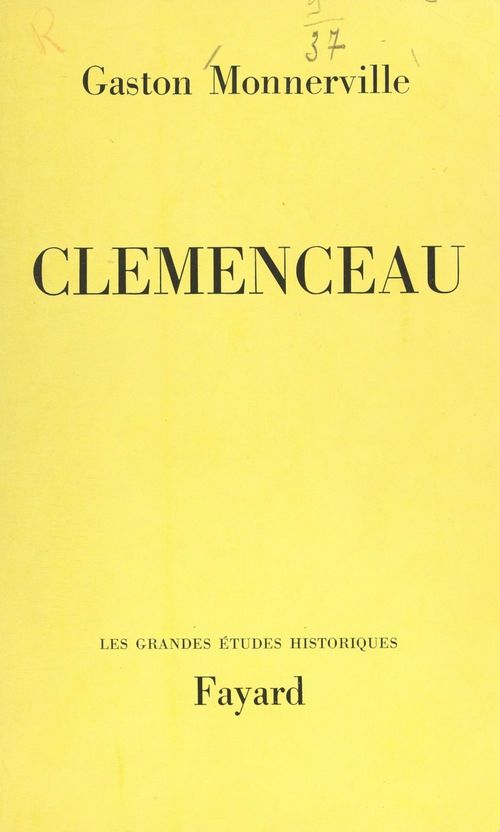 ebook cover of Clemenceau, by Gaston Monnerville