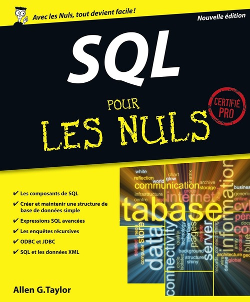 Couverture ebook de SQL Pour les Nuls, de Allen G. Taylor