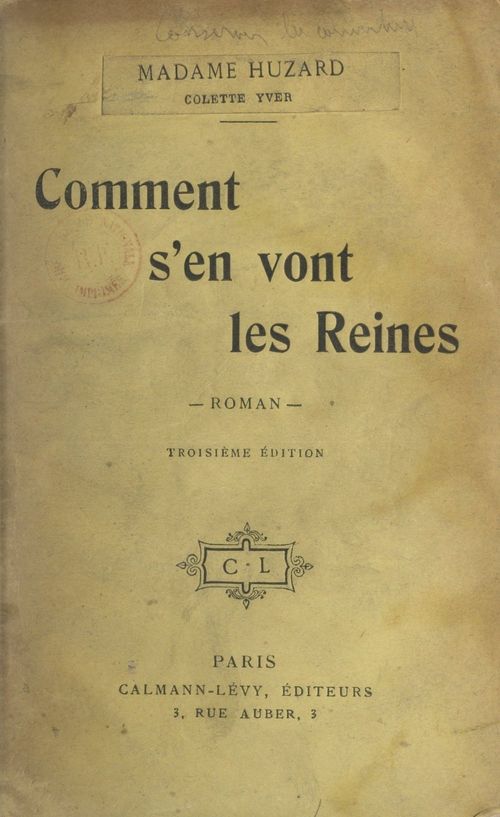 ebook cover of Comment s'en vont les reines, by Colette Yver