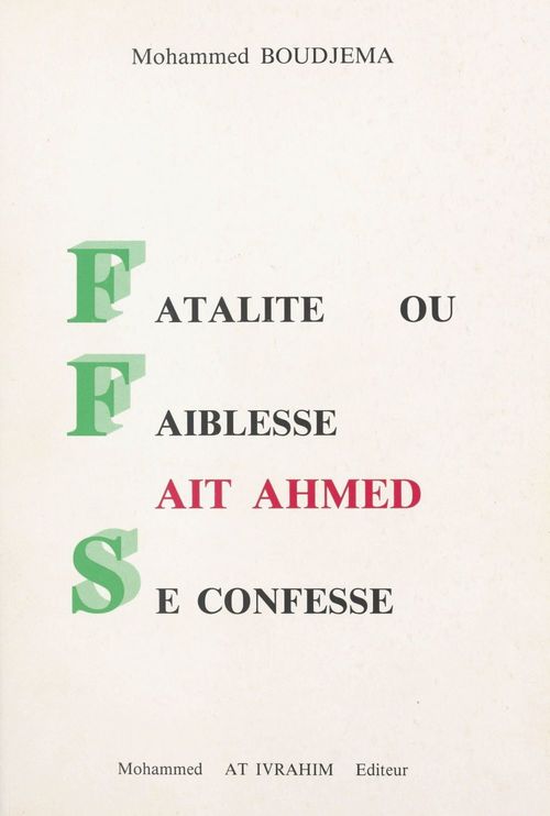 Couverture ebook de Fatalité ou faiblesse, de Mohammed Boudjema