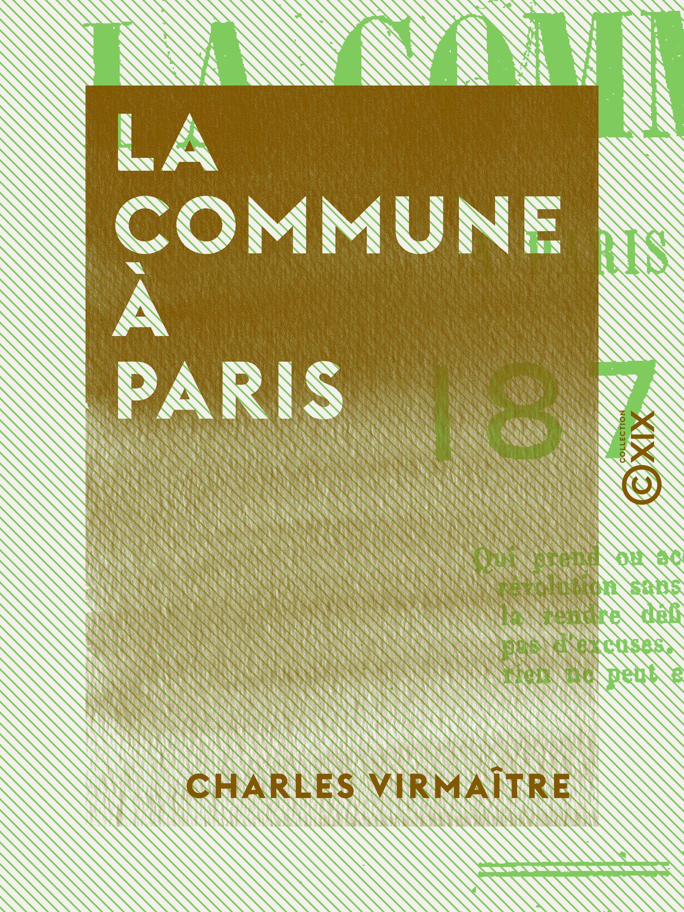 ebook cover of La Commune à Paris, 1871, by Charles Virmaitre