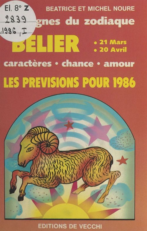 Couverture ebook de Les signes du zodiaque : les prévisions pour 1986, de Beatrice Noure, Michel Noure