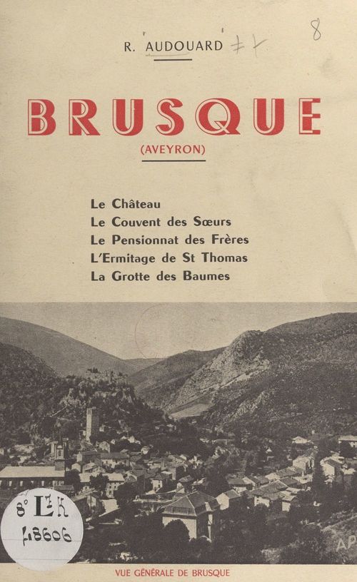 Couverture ebook de Brusque (Aveyron), de R. Audouard