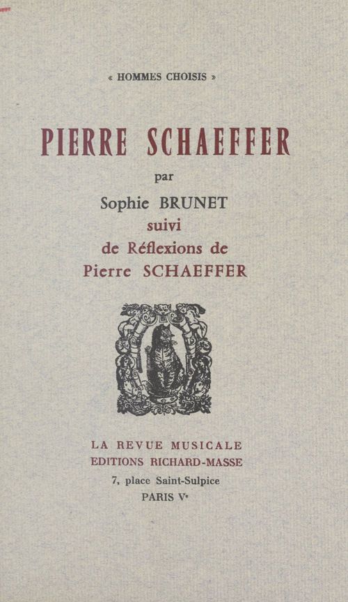 ebook cover of Pierre Schaeffer, by Sophie Brunet