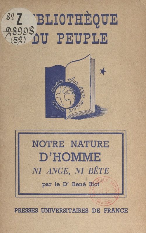 ebook cover of Notre nature d'homme, by Rene Biot