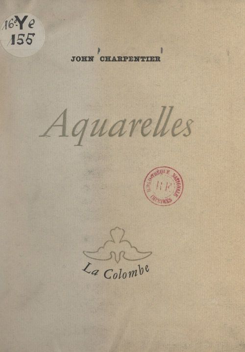 ebook cover of Aquarelles, by John Charpentier