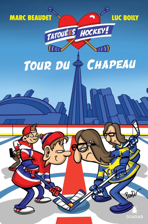 ebook cover of Tatoué(e)s hockey! - 1 - Tour du chapeau, by Marc Beaudet, Luc Boily