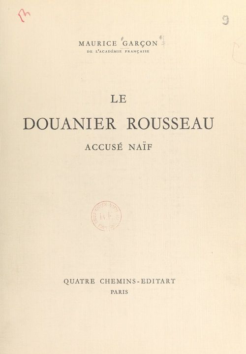 Couverture ebook de Le Douanier Rousseau, de Maurice Garcon