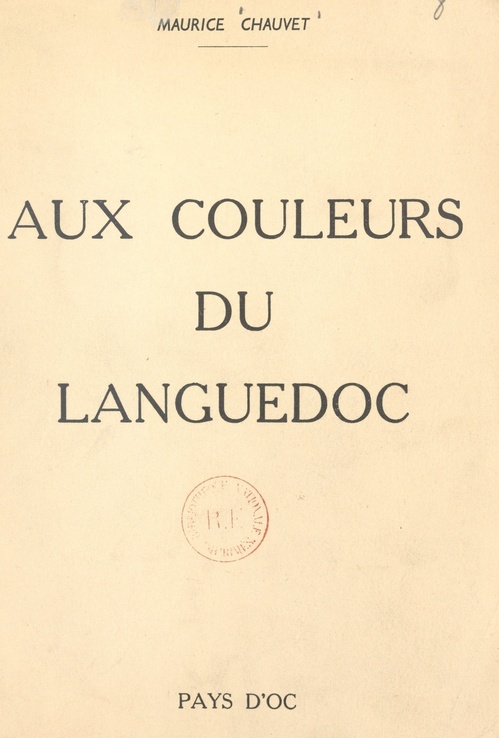 Couverture ebook de Aux couleurs du Languedoc, de Maurice Chauvet