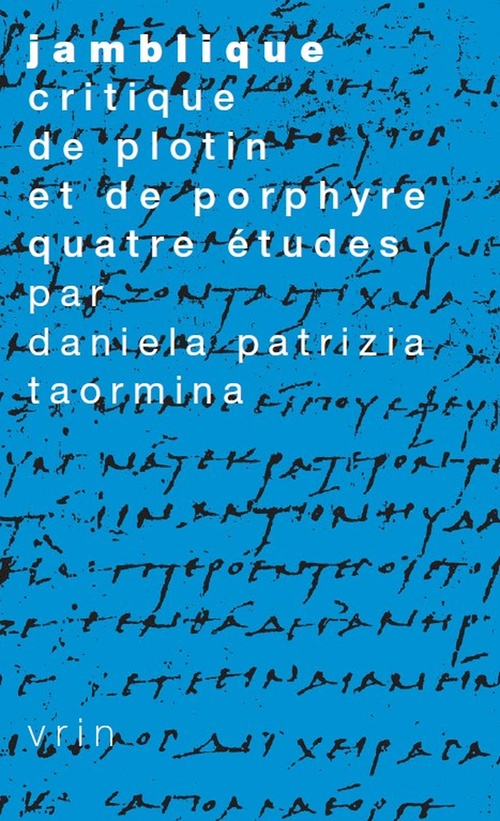 Couverture ebook de Jamblique, critique de Plotin et de Porphyre, de Daniela Patrizia Taormina