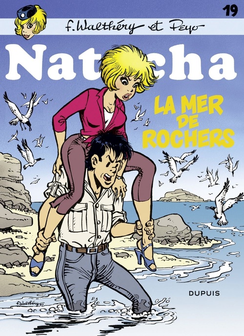 Couverture ebook de Natacha - Tome 19 - La mer des rochers, de Peyo, François Walthéry