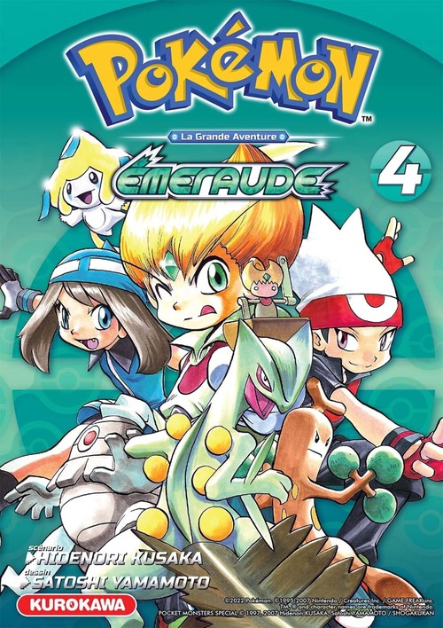 Couverture ebook de Pokémon Rouge Feu et Vert Feuille / Émeraude - Tome 4, de Hidenori Kusaka, Satoshi Yamamoto