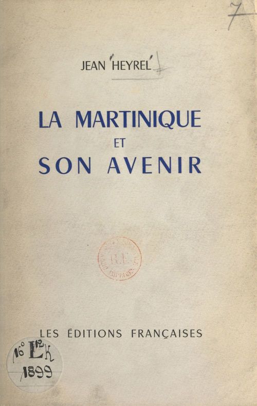 ebook cover of La Martinique et son avenir, by Jean Heyrel