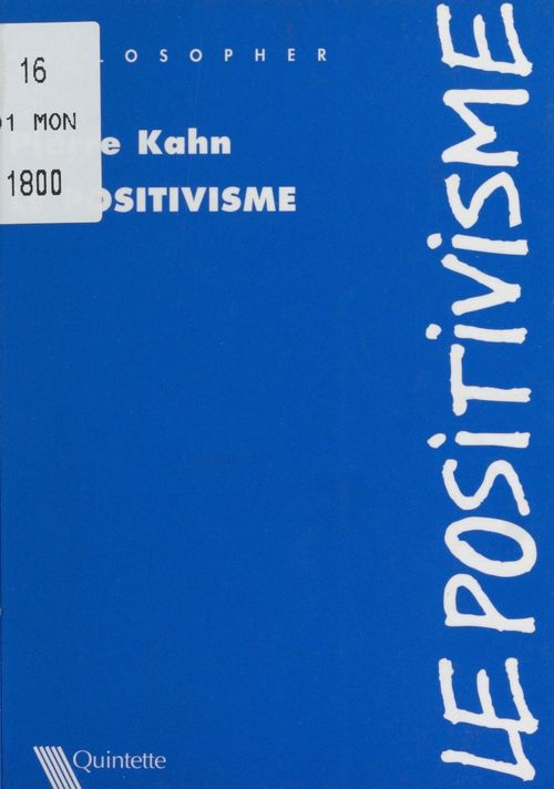 Couverture ebook de Le Positivisme, de Collectif
