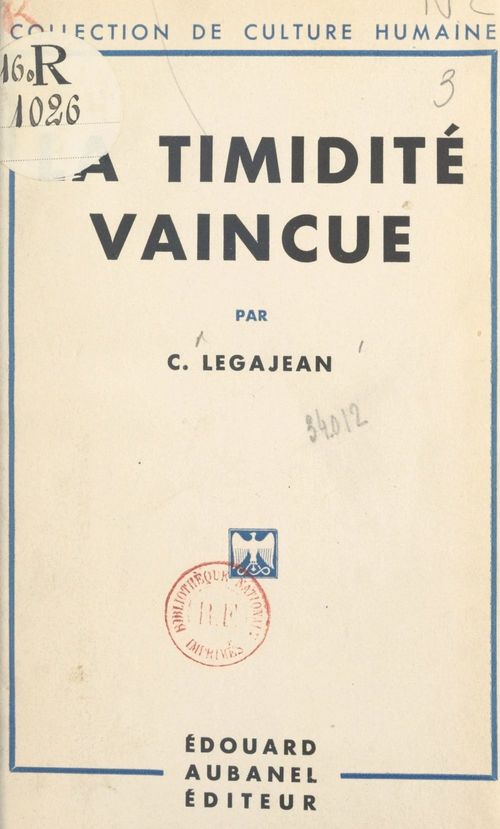ebook cover of La timidité vaincue, by C. Legajean