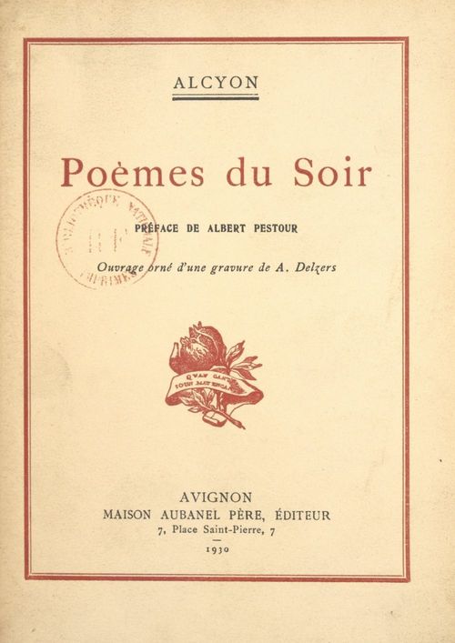 Couverture ebook de Poèmes du soir, de Alcyon