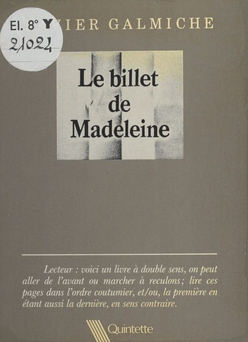 Couverture ebook de Le Billet de Madeleine, de Galmiche