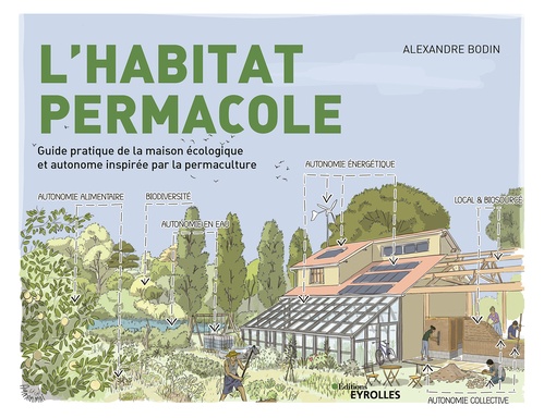 Couverture ebook de L'habitat permacole, de Alexandre Bodin