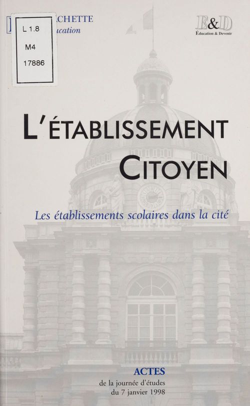 Couverture ebook de L'Établissement citoyen, de Collectif