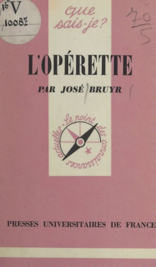 Couverture ebook de L'opérette, de Jose Bruyr