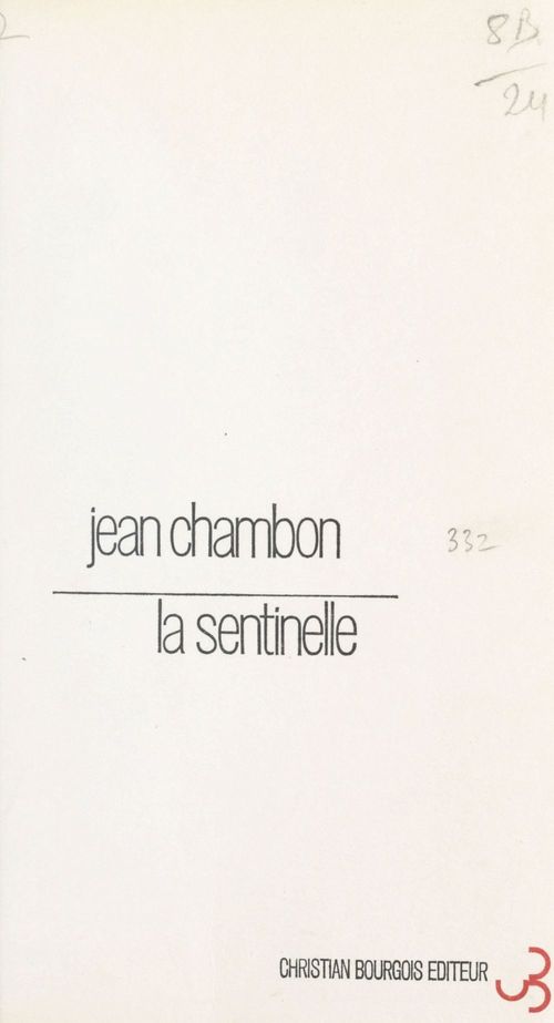 Couverture ebook de La sentinelle, de Jean Chambon