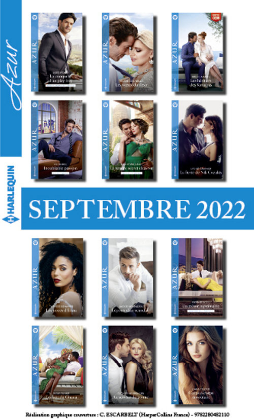 ebook cover of Pack mensuel Azur - 11 romans + 1 gratuit (Septembre 2022), by Collectif