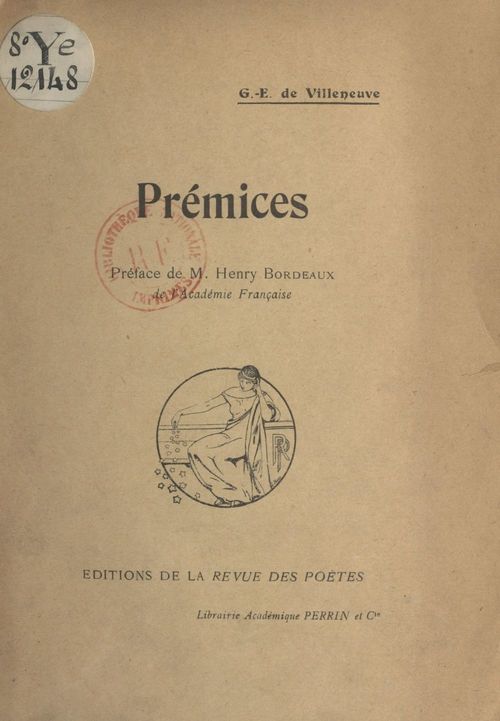 ebook cover of Prémices, by Georges-Edouard De Villeneuve