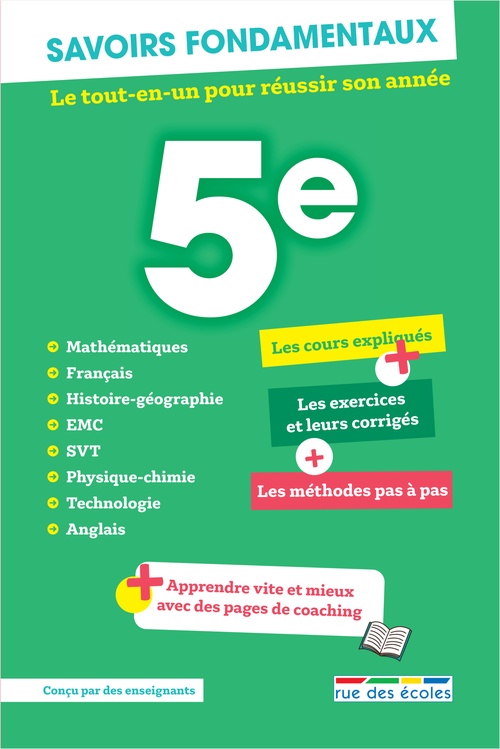 ebook cover of Savoirs fondamentaux - 5e - Le tout-en-un pour réussir son année, by Collectif