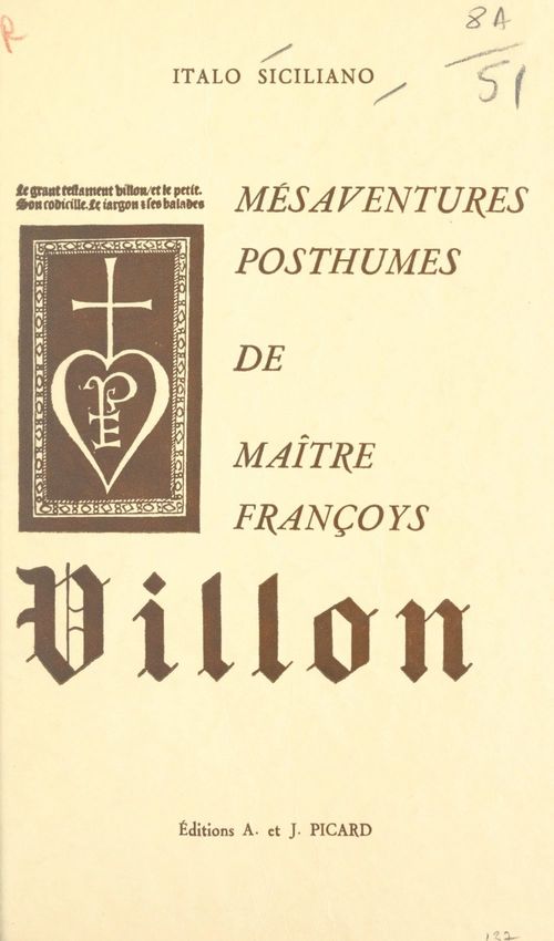 Couverture ebook de Mésaventures posthumes de maître Françoys Villon, de Italo Siciliano