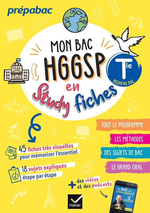 ebook cover of Mon bac HGGSP en studyfiches - Tle générale Bac 2027, by Florence Holstein, Barbara Jamin de Capua