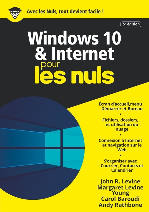 ebook cover of Windows 10 et Internet Mégapoche Pour les Nuls, 5e, by John R.Levine, Andy Rathbone