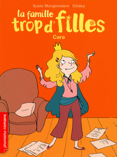 Couverture ebook de La famille trop d'filles: cara, de Susie Morgenstern, Clotka