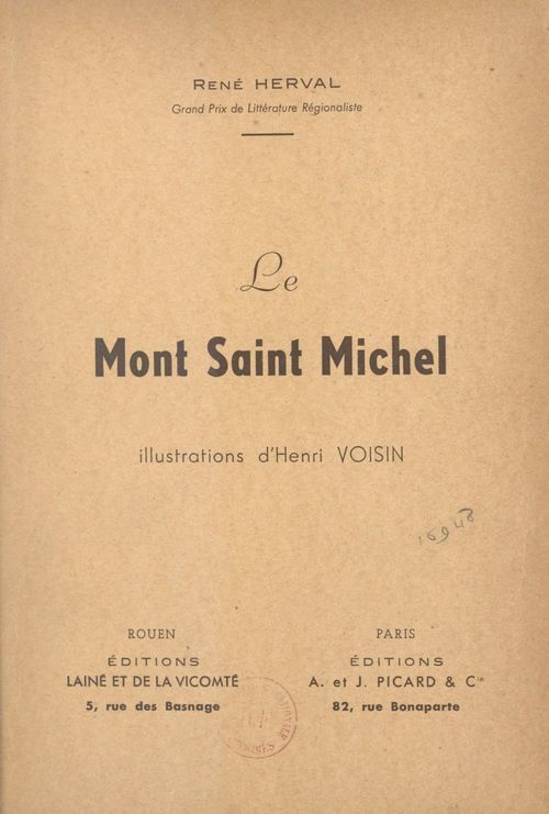 Couverture ebook de Le Mont Saint-Michel, de Rene Herval