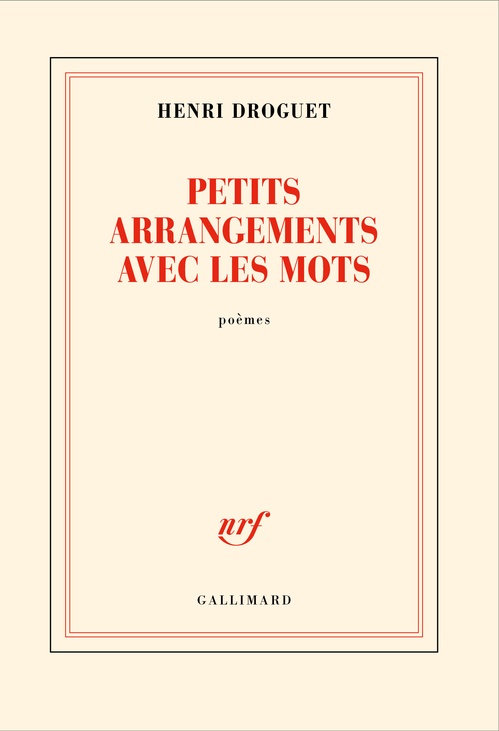 Couverture ebook de Petits arrangements avec les mots, de Henri Droguet