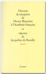 ebook cover of Discours de reception à l'académie française, by Hector Biancotti