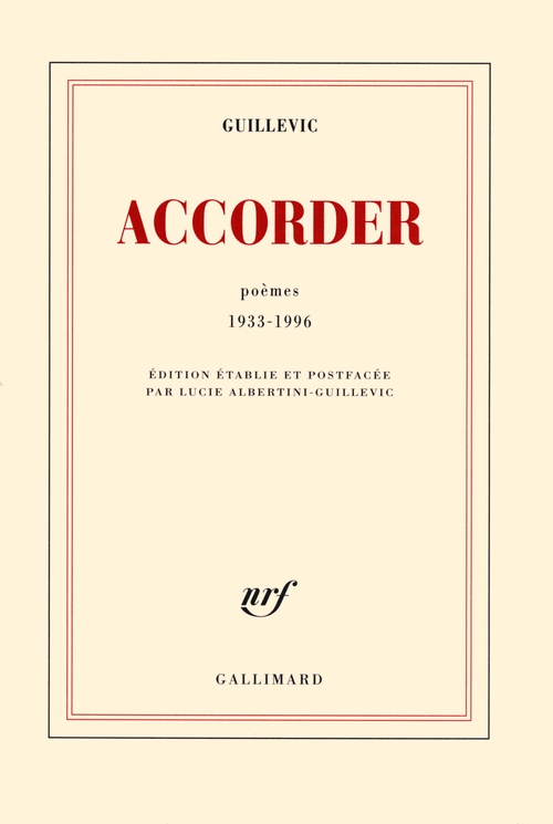 ebook cover of Accorder, by Eugène Guillevic