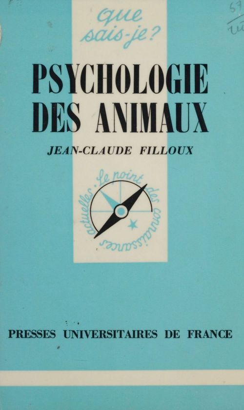 ebook cover of Psychologie des animaux, by Jean-claude Filloux