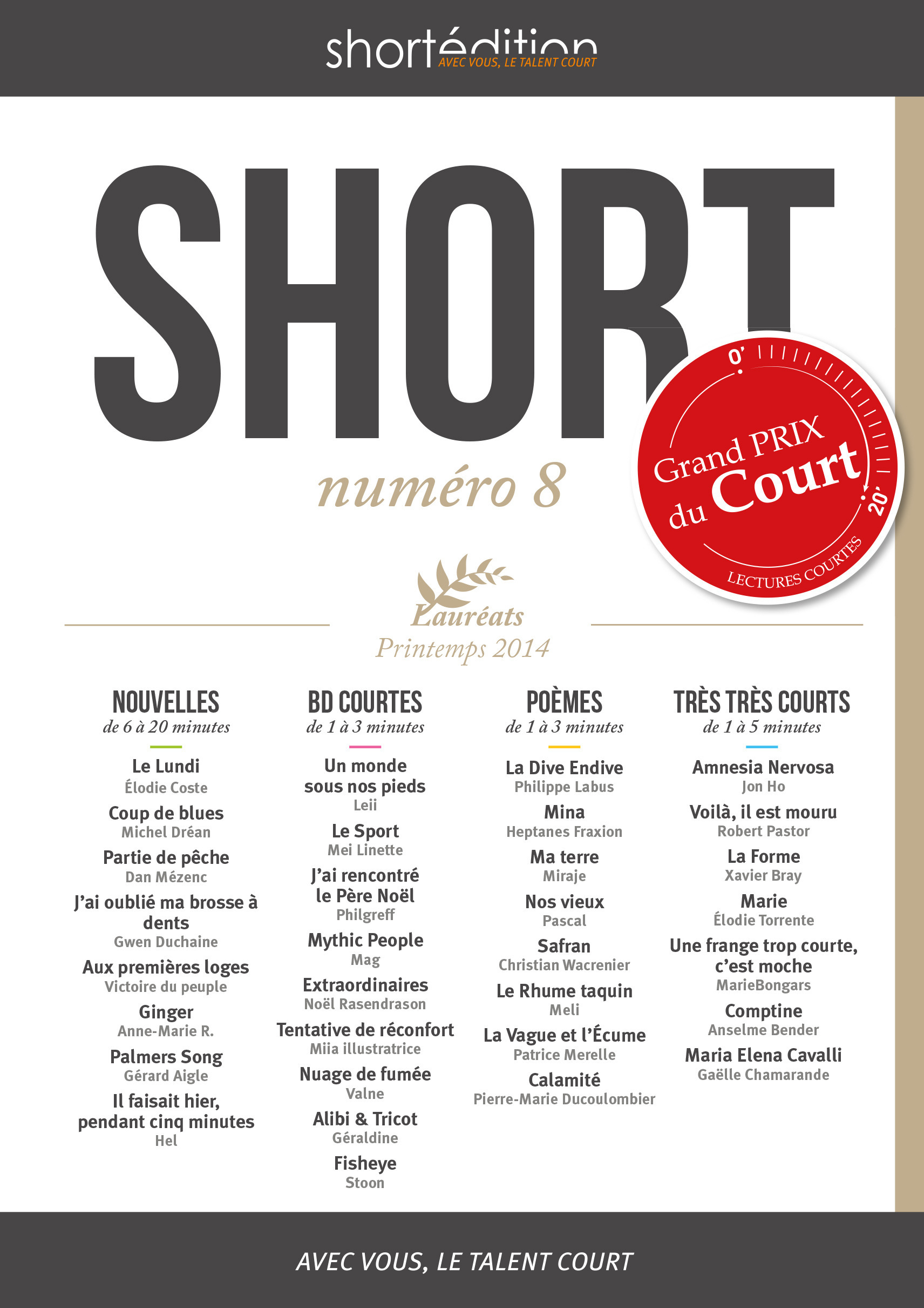 Couverture ebook de SHORT 8, de Auteurs Collectif, Gwen Duchaine, Mei Linette, Pascal, Xavier Bray