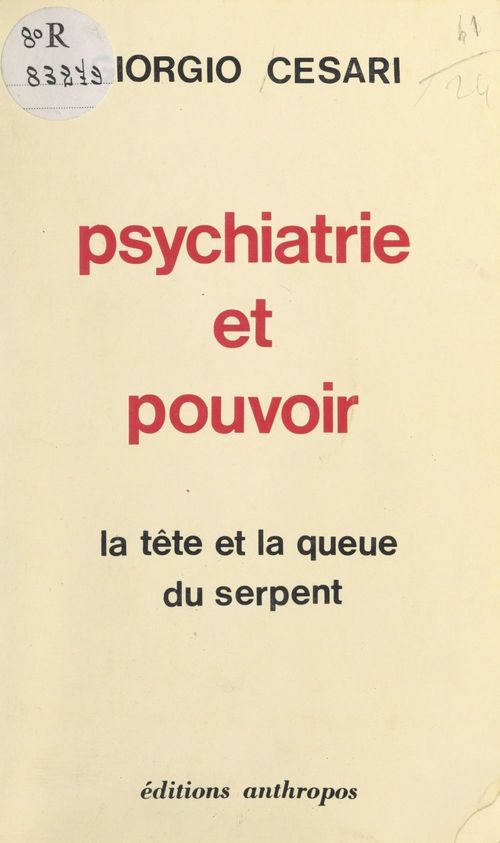 ebook cover of Psychiatrie et pouvoir, by Giorgio Cesari
