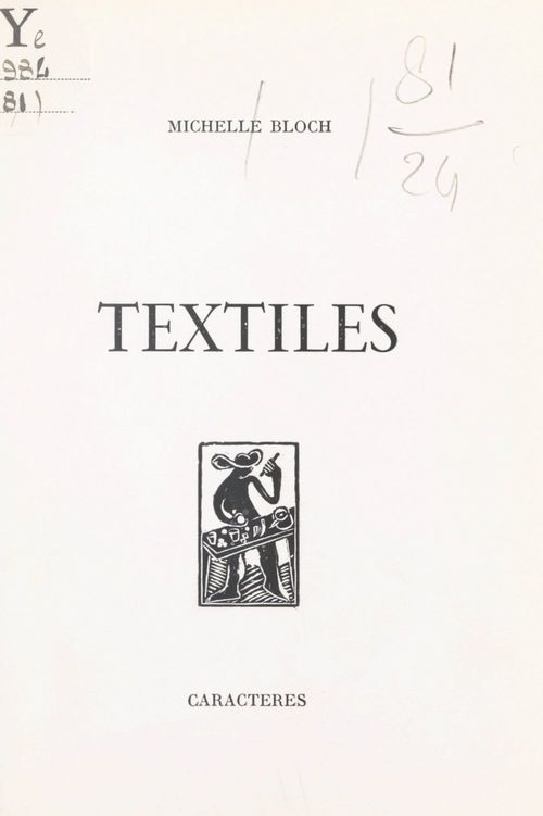 ebook cover of Textiles, by Michelle Bloch